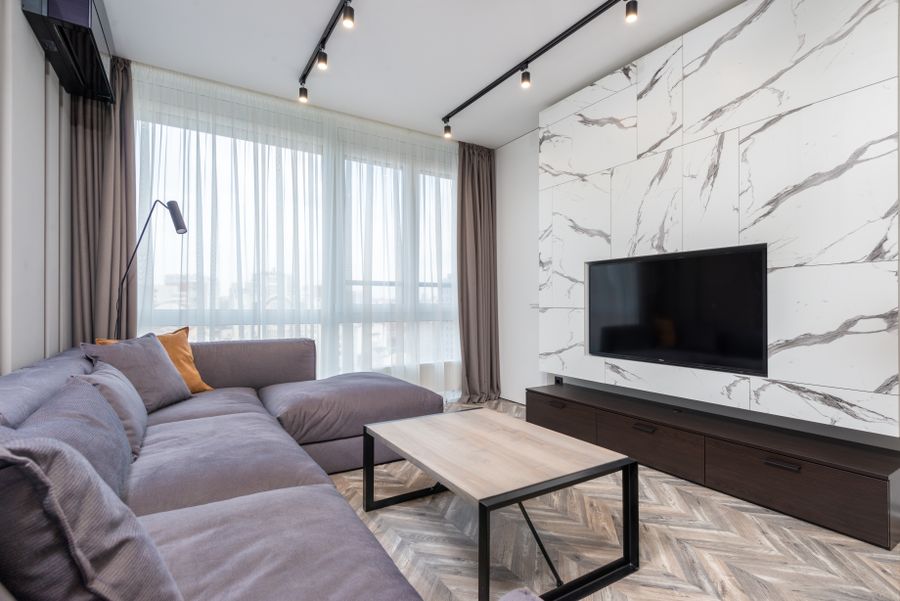Contemporary TV feature wall